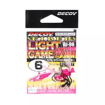 Decoy DJ-96 Fibre Light Game Twin Assist Крючки Размер 6 (9707)