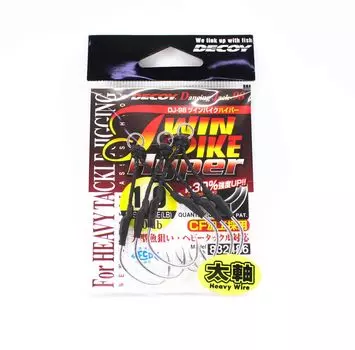 Decoy DJ-98 Крючки Twin Pike Hyper Assist, размер 1/0 (2486)