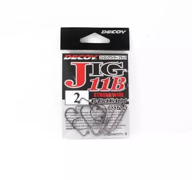 Decoy Jig-11B Крепкие джиг-крючки черного цвета, размер 2 (3704)