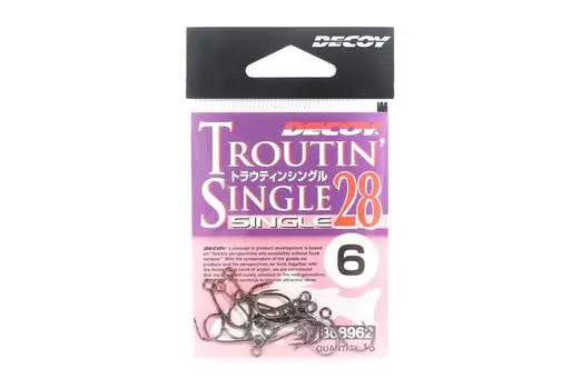 Decoy Single 28 Крючок для ловли форели, размер 6 (8962)