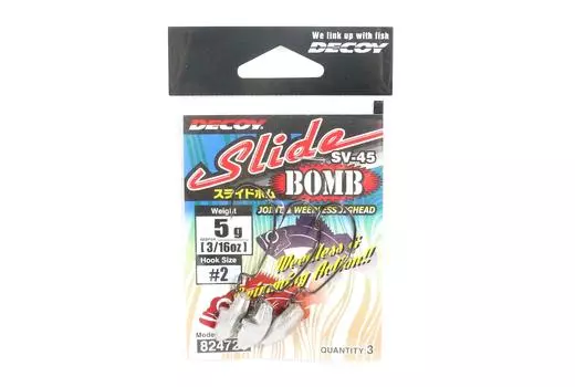 Decoy SV-45 Джиг-головка Слайд Бомба Крючок Размер 2, 5 грамм (4726)