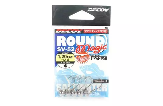 Джиг-головка Decoy SV-52 круглая Magic размер 4, 1/20 унции (1251)