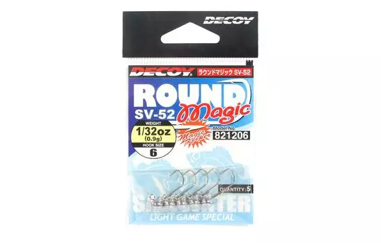 Джиг-головка Decoy SV-52 круглая Magic размер 6, 1/32 унции (1206)