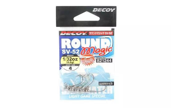 Джиг-головка Decoy SV-52 круглая Magic размер 4, 1/32 унции (1244)