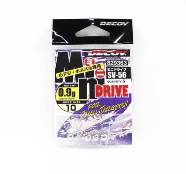 Decoy SV-56 Мини-крючок с джиг-головкой, размер 10, 0,9 грамма (9363)