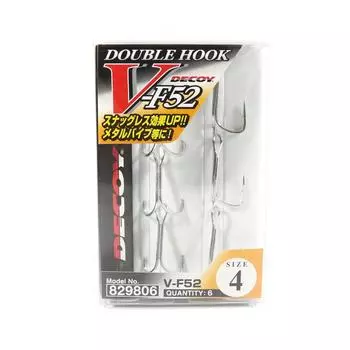 Decoy V-F52 Двойной крючок Двойные крючки для тяжелых условий эксплуатации, размер 4 (9806)