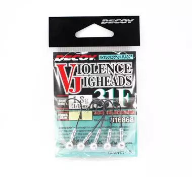 Decoy VJ-31F Шариковый крючок для джиг-головки Violence, размер 1, 1/16 унции (6868)
