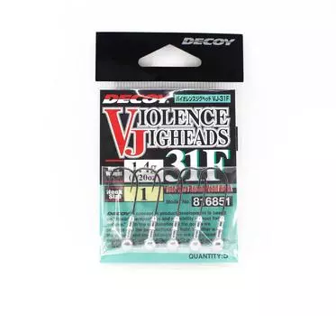Decoy VJ-31F Шариковый крючок для джиг-головки Violence, размер 1, 1/20 унции (6851)