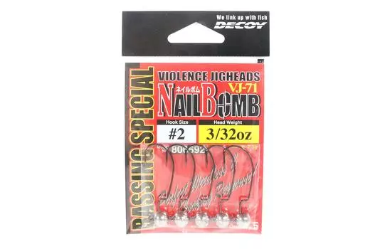 Decoy VJ-71 Крючок-бомба с джиг-головкой, размер 2, 3/32 унции (6692)