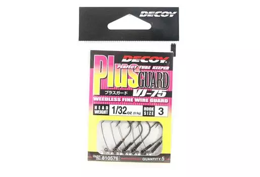 Decoy Джиг-головка VJ-75 Plus Guard, специальный крючок без сорняков, размер 3,1/32 унции (0576)