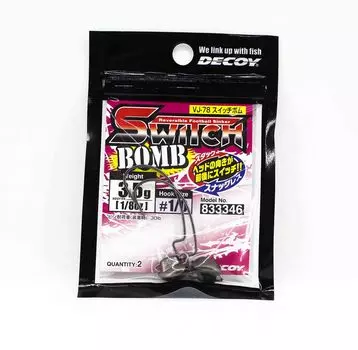 Decoy VJ-78 Бомба-переключатель с джиг-головкой, размер 1/0, 3,5 грамма (3346)