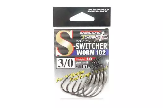 Decoy Worm 102S Switcher Крючки для червей средней тяжести, размер 3/0, 1 грамм (2167)