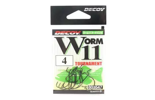 Decoy Worm 11 Крючок Tournament Worm, размер 4 (3547)