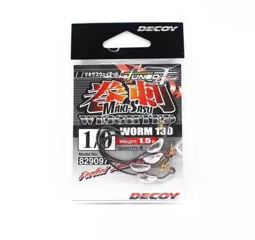Decoy Worm 130 Maki Sasu Крючок с утяжелителем 1,5 грамма Размер 1/0 (9097)