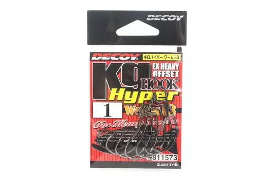 Decoy Worm 13 кг сверхпрочные смещенные червячные крючки, размер 1 (1573 г.)