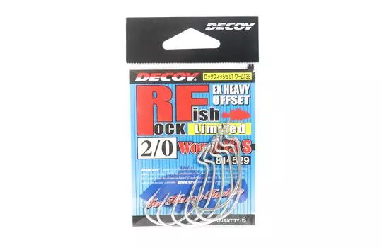Decoy Worm 13S Rock Fish Ltd Сверхпрочные крючки-червяки, размер 2/0 (4529)