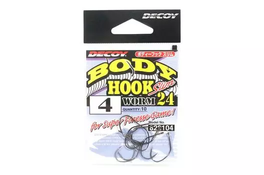 Decoy Worm 24 Крючок для тела Slim Worm Wacky Rig, размер 4 (2104)