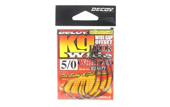 Decoy Worm, 25 кг, смещенные червячные крючки с широким зазором, размер 5/0 (3477)