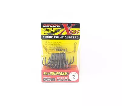 Decoy X-S21 Тройной крючок 4-точечный Прочные крючки Размер 2 (7011)