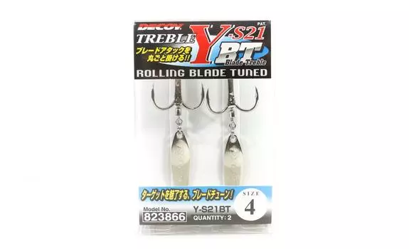 Decoy Y-S21BT Тройные крючки с тройным лезвием, размер 4 (3866)