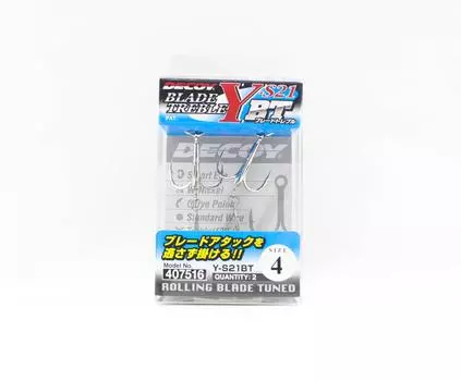 Decoy Y-S21BT Тройные крючки с тройным лезвием, размер 4 (7516)