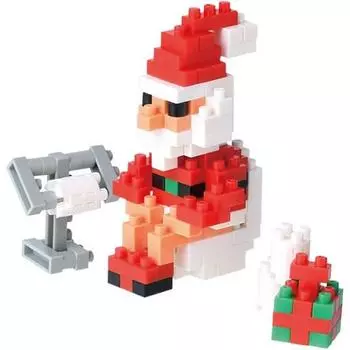 Дед Мороз в рождественском туалете Kawada Nanoblock, популярные корейские игрушки