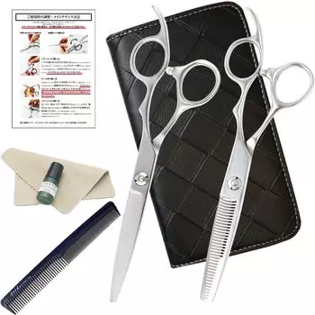 DEEDS японский производитель специализированных ножниц, натуральный уход, прореживание, набор с расческой для стрижки в домашних условиях, скорость очистки вокруг набора/ножниц серебряный