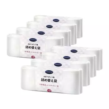 Deefre сменные пакеты для мусора из-под подгузников 8 7Mx8 картриджей Poi могут быть 7-слойными, толщина запаха, пакеты для подгузников, легко белеют банки, штуки, Poitec/старые белый