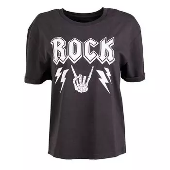 DEELUXE 74 Женская однотонная футболка с принтом Rock XXL пастельный фиолетовый