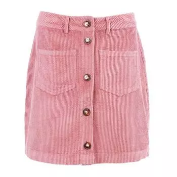 DEELUXE женская розовая бархатная юбка с пуговицами и передним карманом 74 42 розовый