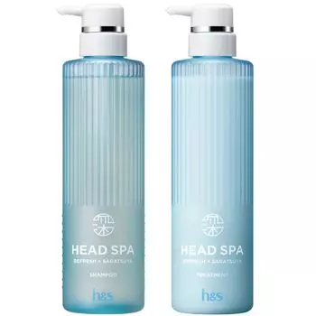 Deep Experience Head Spa Pump Set Refresh x Saratsuya h&s Шампунь/Лечение 435 г+435 г H&S синий