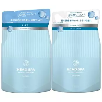 Deep Experience Head Spa Шампунь для ухода за волосами, сменная упаковка 350 г 350 г Refresh x Saratsuya h&s + + H&S [Покупка набора]