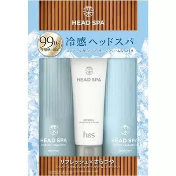 Deep Experience Head Spa Шампунь Лечение Освежающий Массажный Крем Ограниченный Набор 435 г 435 г 120 г Refresh x Smooth Pump 3 Шага h&s + + + +
