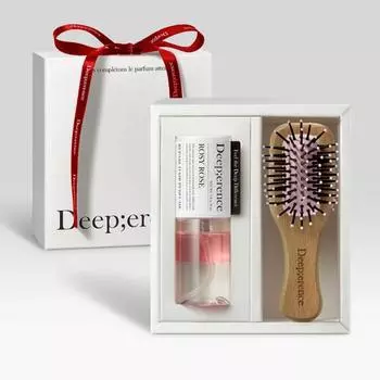 Deep France «Подарок на Новый год/День рождения» Парфюмированный спрей для волос и портативная щетка для волос Duo Set