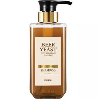Deep Green J Brewer s Yeast Hair Loss Symptom Relief Shampoo Белый цветочный мускусный аромат, 500 мл, 1 шт.