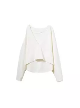 Deep layered cut and sew MWCT251028 WHT [Miesloe] V-neck Women s белый