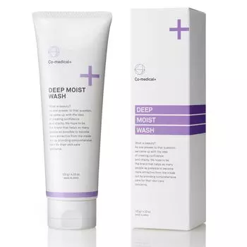 Deep Moist Wash Пенка для умывания очищающая Содержит 30 видов косметических ингредиентов 120 г Мягко очищает кожу Не требуется пенящаяся сетка Для влажной и