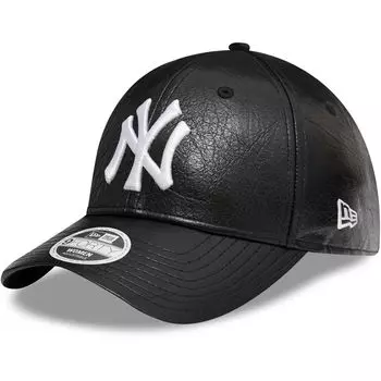 Deep Popular 9forty Hat Hat 940 Yankees Dodgers Unisex MLB Women Free NY [New Era] Women s Men s (JP, Alphabet, Size, Black/Leather) [Item]