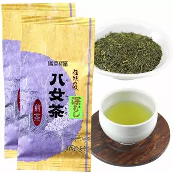 Deep steamed Yame green tea deep steamed tea 100g bags x 2 bags Iwasakien Yame tea tea, tea, tea, leaves, (pine), set, tea, Seicha, Kyushu, Fukuoka,