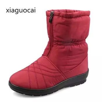 Deep Winter Zip Women Boots High Quality Suede Increasing Height Ladies Ankle Boots Wedges Platform Snow Boots Z486 35 6 синий