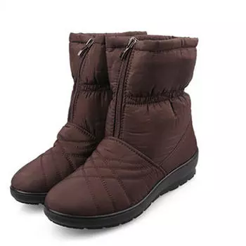 Deep Winter Zip Women Boots High Quality Suede Increasing Height Ladies Ankle Boots Wedges Platform Snow Boots Z486 35 6 синий