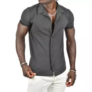 DeepSEA Apa Yaka Gofre Kuma Dmeli Ksa Kollu Oversize Gmlek 2403017