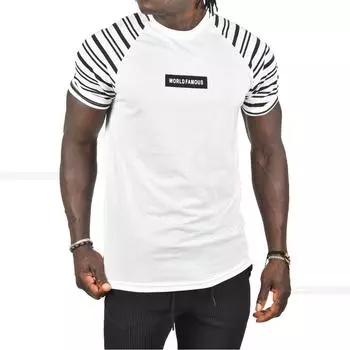 DeepSea Футболка приталенного кроя со плиссированной надписью спереди 2403247