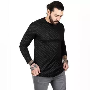 DeepSea Мужская толстовка в полоску с круглым вырезом 2303147