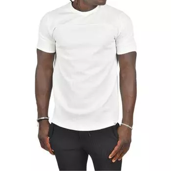 DeepSea Плиссированная футболка из вафельной ткани с тиснением спереди в горошек 2403207