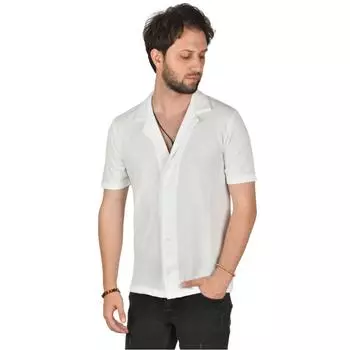 DeepSEA Рубашка из чесаного хлопка с открытым воротником и лайкрой с рисунком 2400436