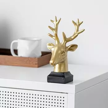 Deer Head Statue Decorative Sculpture for Living Room, Housewarming Gifts
