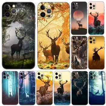 Deer Hunting phone case for iphone 5 5s 2020se 6 6s 7 8 plus x 10 XR XS 11 12 13 mini pro MAX black tpu back cover iphone 5 5S SE 2016