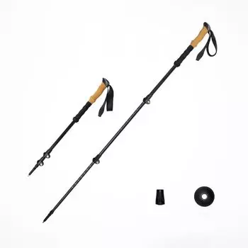 DEER LAND Альпинистская треккинговая палка Трекинговая палка Легкое альпинистское снаряжение Авиационная алюминиевая альпинистская трость Телескопическая (углерод чёрный
