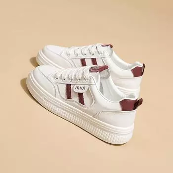 Deer season thick-soled heightening little white shoes women s 2025 new fashion versatile, comfortable and lightweight sports and leisure board shoes 35 чёрный